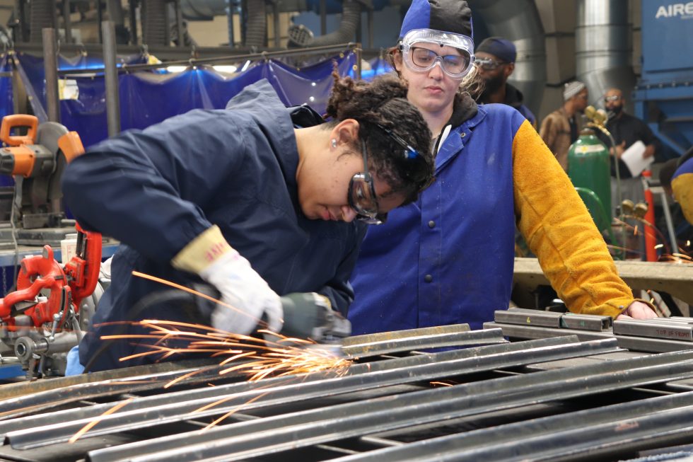 Students learning trade skills at Broward Technical Colleges in Florida.