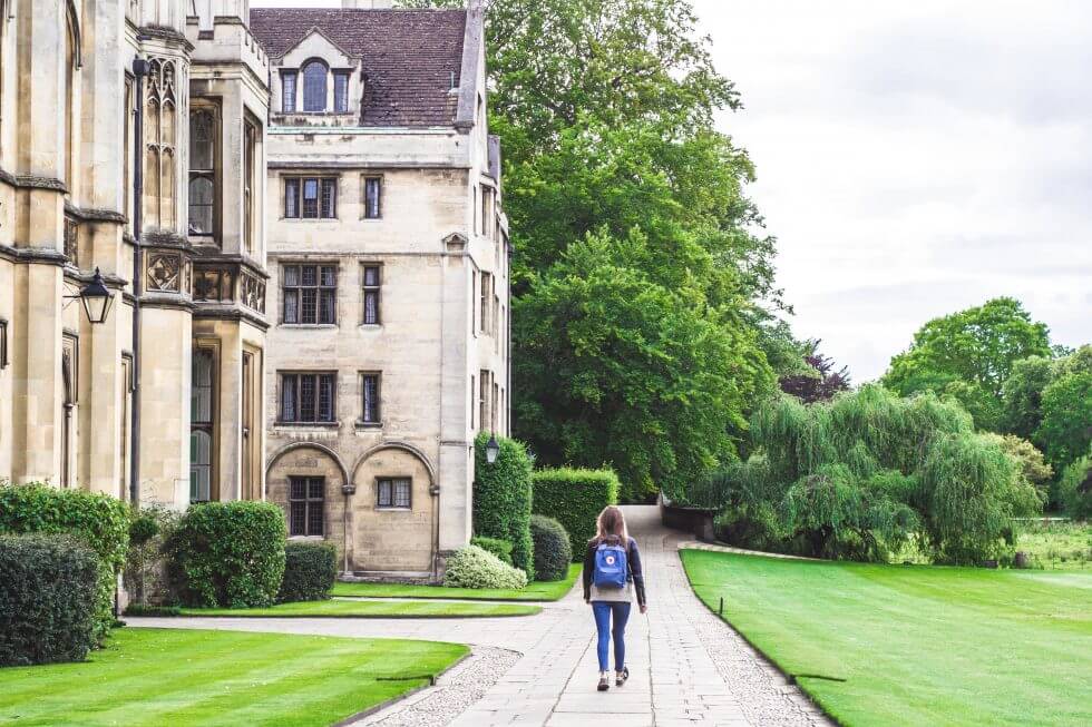 student walking