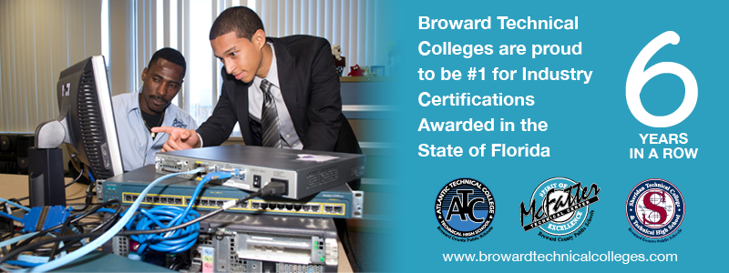 Broward Technical Colleges are #1 for Industry Certifications Awarded in the State of Florida.